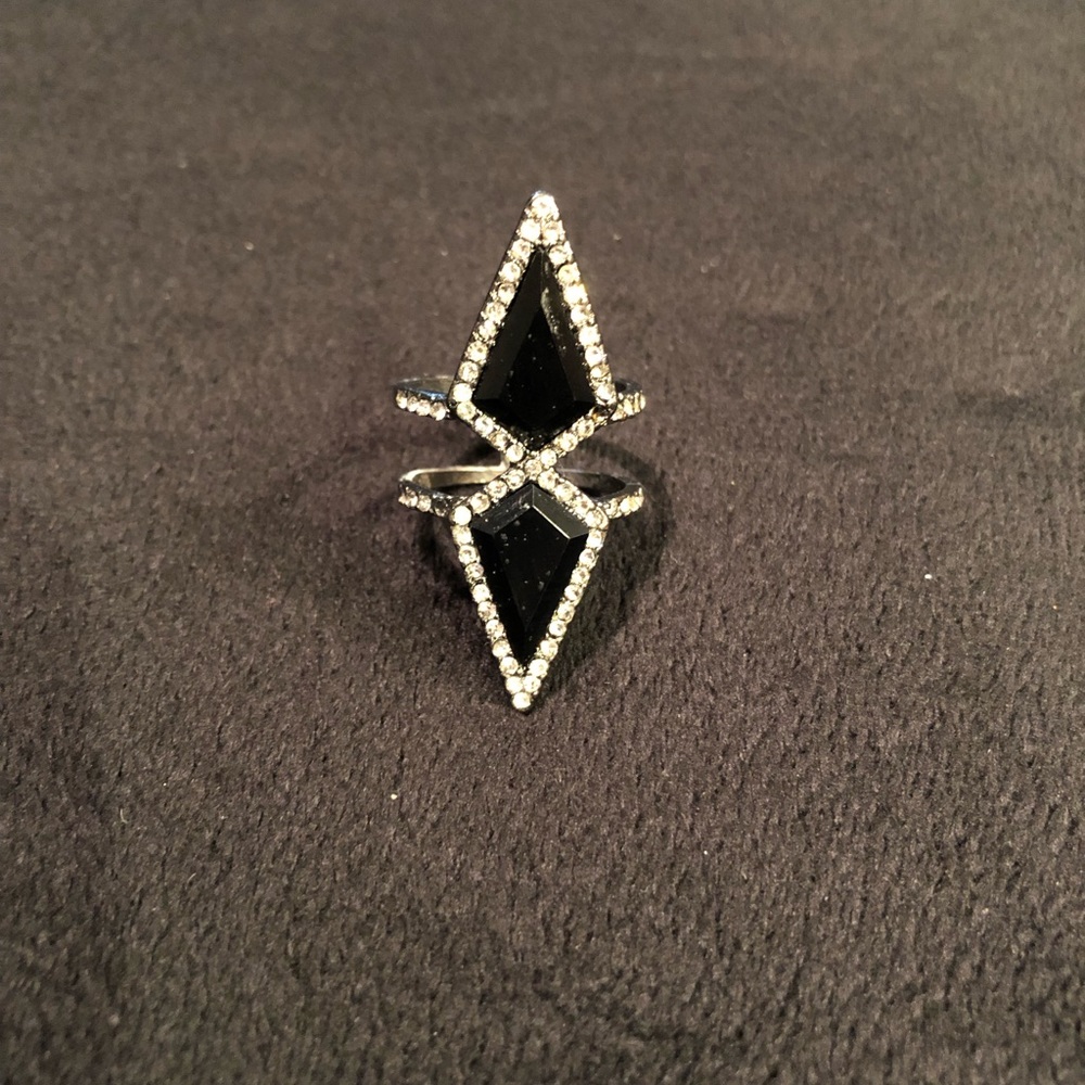 Black spike ring size 10